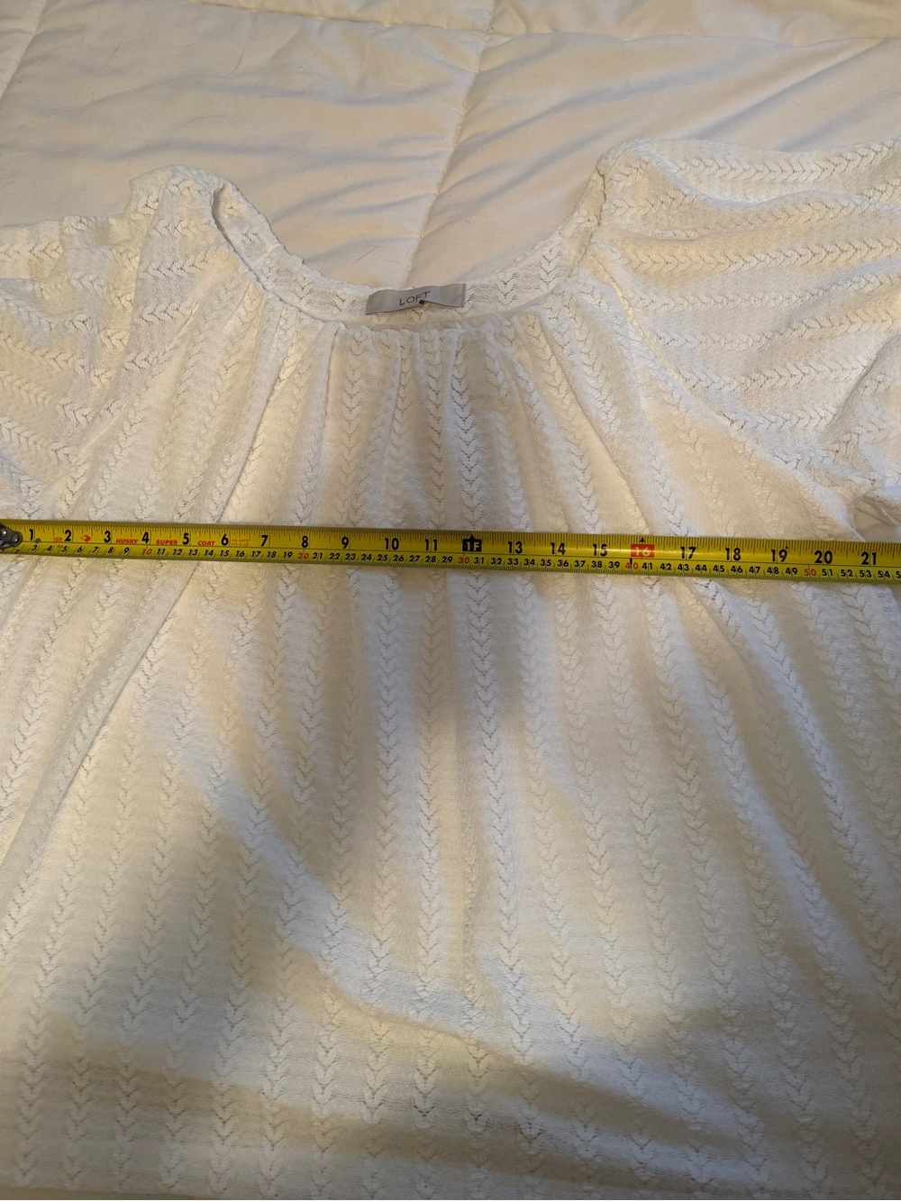 LOFT white Eyelet Blouse - Picture 8 of 8